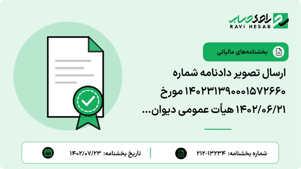 ارسال تصویر دادنامه شماره 140231390001572660 مورخ 1402/06/21 هیأت عمومی دیوان عدالت اداری متضمن ابطال اطلاق ماده (46) آیین نامه اجرایی موضوع ماده (219) قانون مالیاتهای مستقیم به شماره 180718 مورخ 1398/09/13 وزیر امور اقتصادی و دارایی