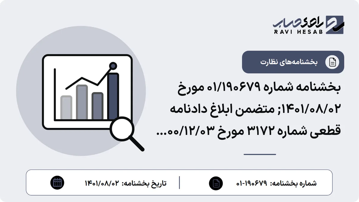 بخشنامه شماره 01/190679 مورخ 1401/08/02; متضمن ابلاغ دادنامه قطعی شماره 3172 مورخ 1400/12/03 هیأت عمومی دیوان عدالت اداری در خصوص مفاد آییننامه وصول مطالبات غیرجاری مؤسسات اعتباری (ریالی و ارزی)