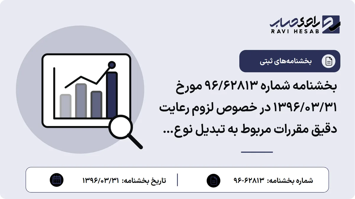 بخشنامه شماره 96/62813 مورخ 1396/03/31 در خصوص لزوم رعایت دقیق مقررات مربوط به تبدیل نوع شرکت از سهامی خاص به عام ( موضوع مواد 278 و 279 لایحه اصلاحی قانون تجارت)