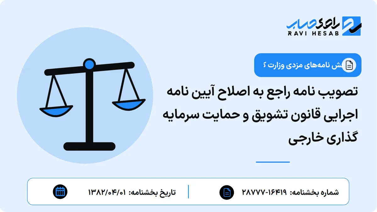 تصویب نامه راجع به اصلاح آیین نامه اجرایی قانون تشویق و حمایت سرمایه گذاری خارجی