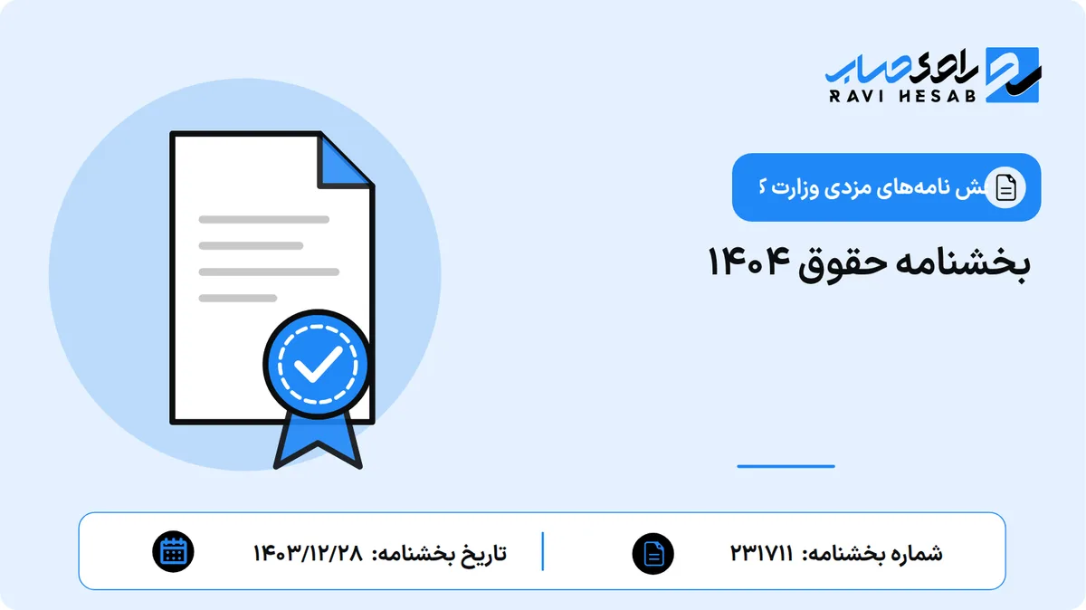 بخشنامه حقوق 1404