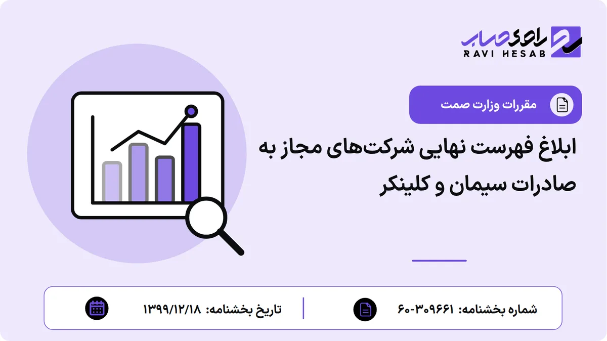 ابلاغ فهرست نهایی شرکتهای مجاز به صادرات سیمان و کلینکر