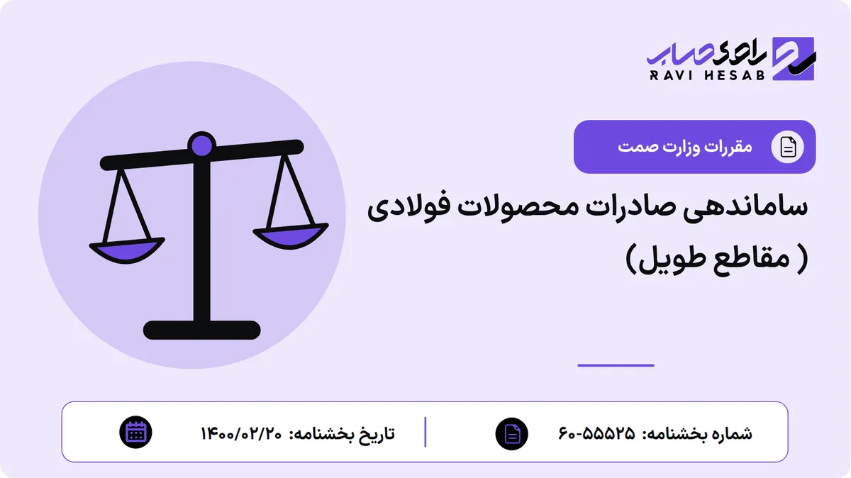ساماندهی صادرات محصولات فولادی ( مقاطع طویل)