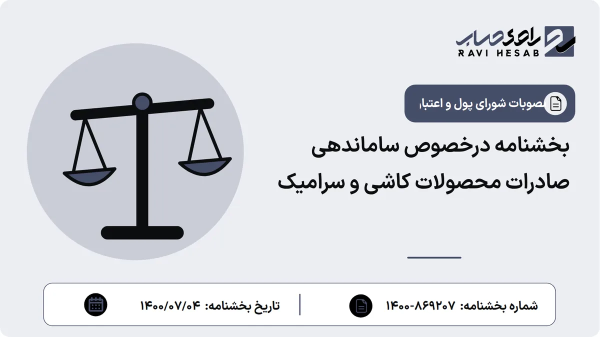 بخشنامه درخصوص ساماندهی صادرات محصولات کاشی و سرامیک