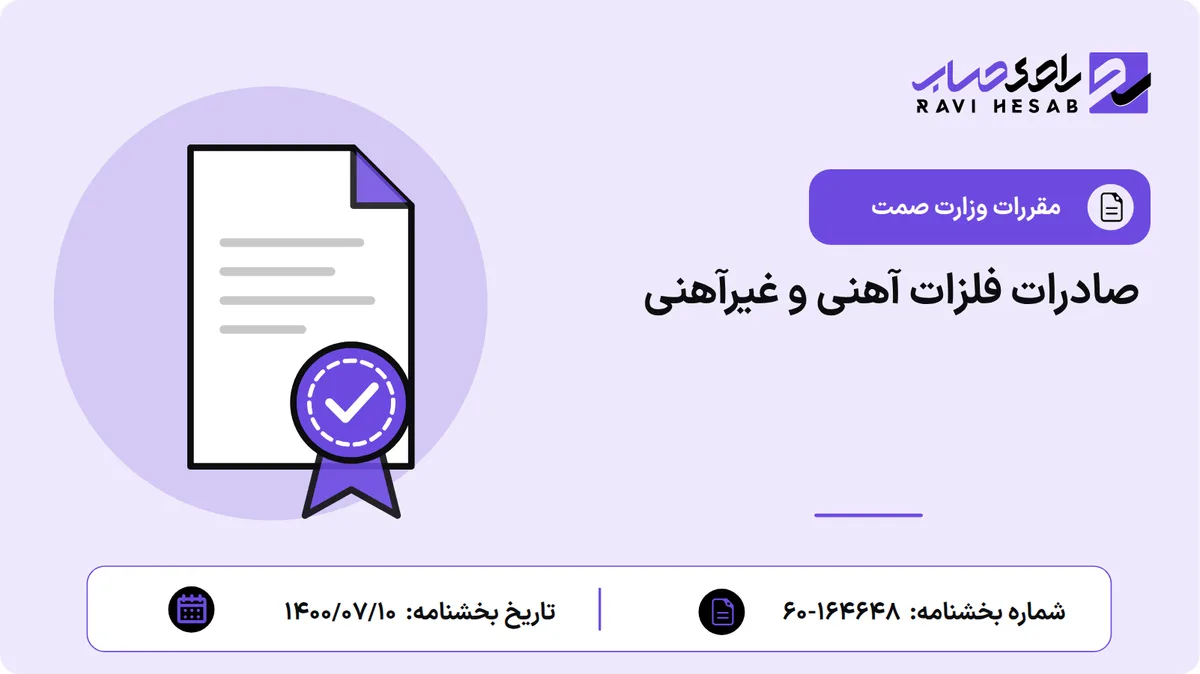 صادرات فلزات آهنی و غیرآهنی