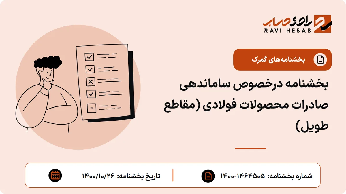 بخشنامه درخصوص ساماندهی صادرات محصولات فولادی (مقاطع طویل)