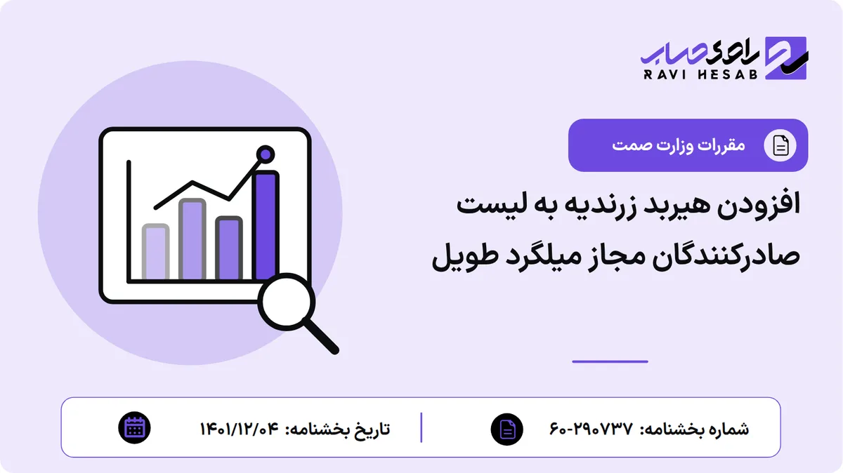 افزودن هیربد زرندیه به لیست صادرکنندگان مجاز میلگرد طویل