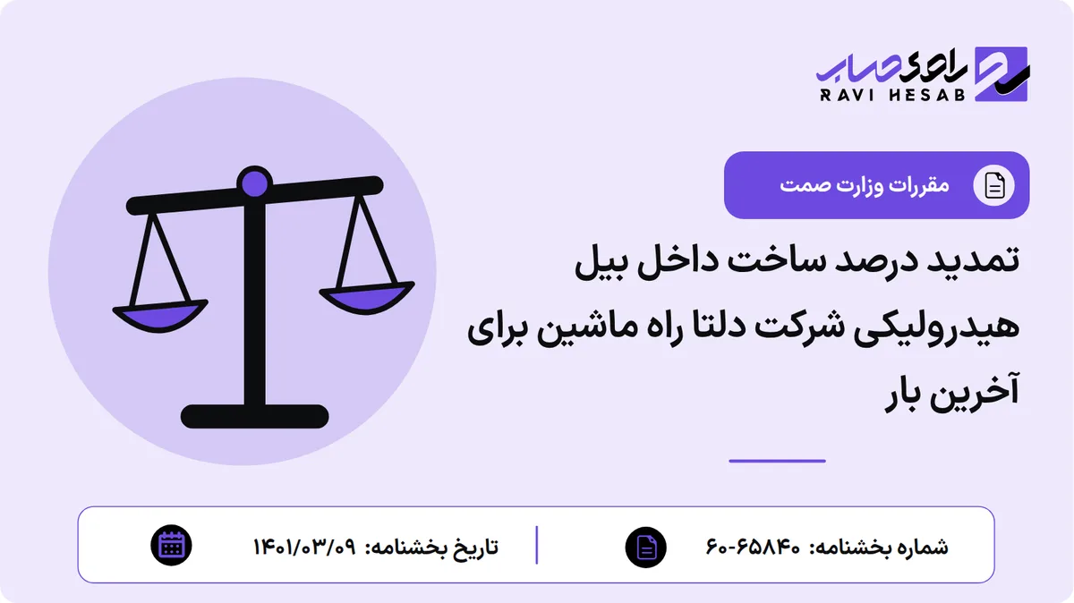 تمدید درصد ساخت داخل بیل هیدرولیکی شرکت دلتا راه ماشین برای آخرین بار