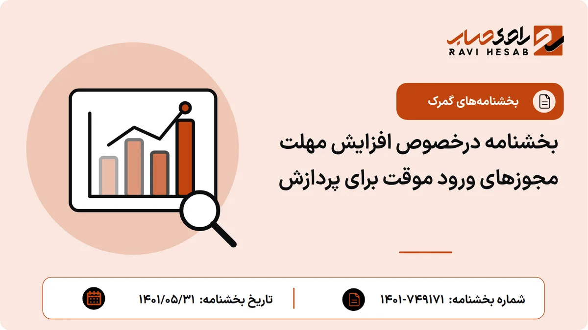 بخشنامه درخصوص افزایش مهلت مجوزهای ورود موقت برای پردازش