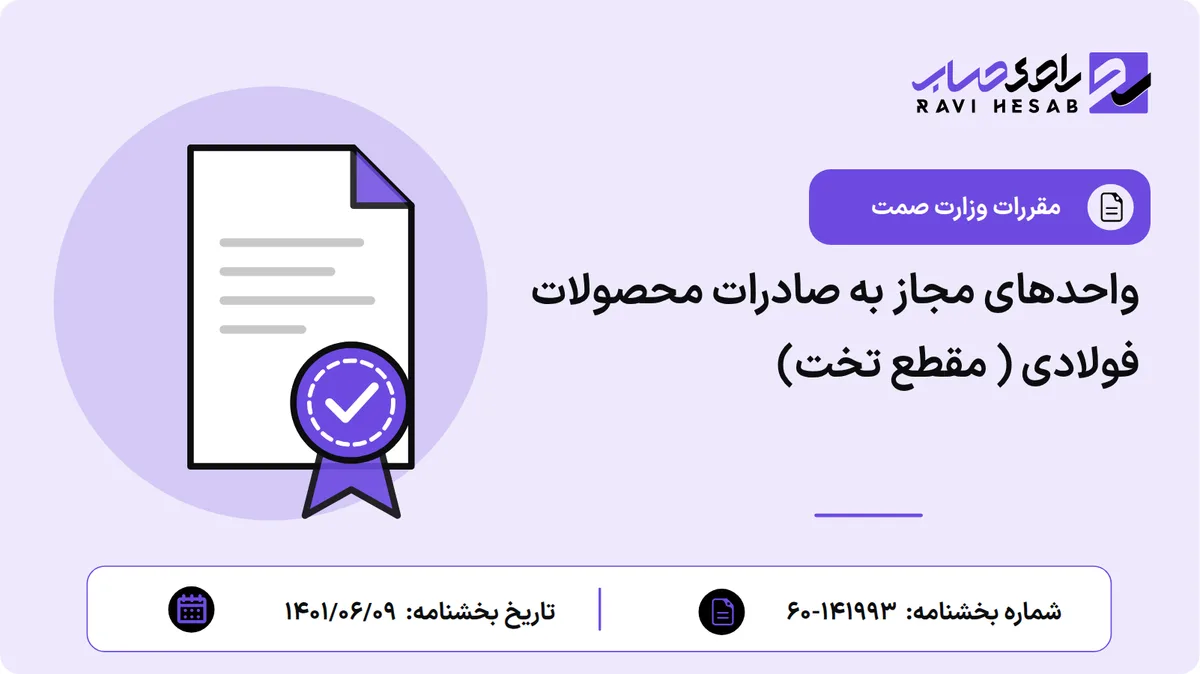 واحدهای مجاز به صادرات محصولات فولادی ( مقطع تخت)