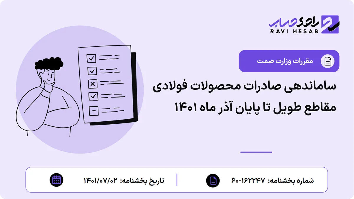 ساماندهی صادرات محصولات فولادی مقاطع طویل تا پایان آذر ماه ۱۴۰۱