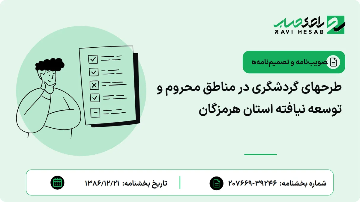 طرحهای گردشگری در مناطق محروم و توسعه نیافته استان هرمزگان