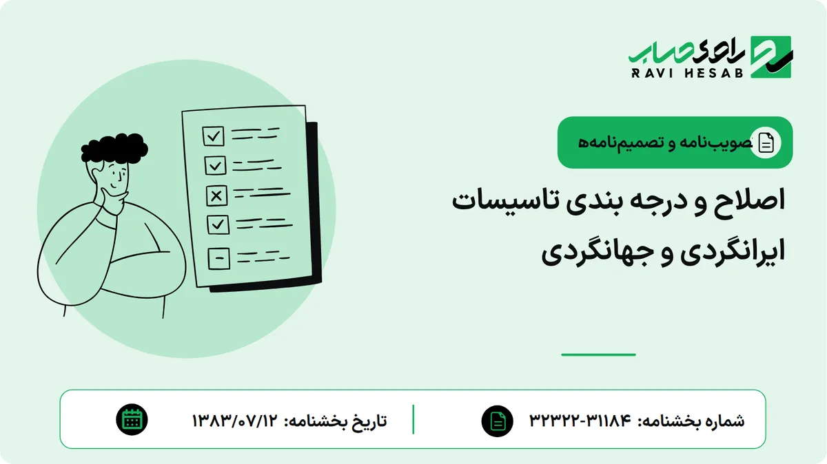 اصلاح و درجه بندی تاسیسات ایرانگردی و جهانگردی