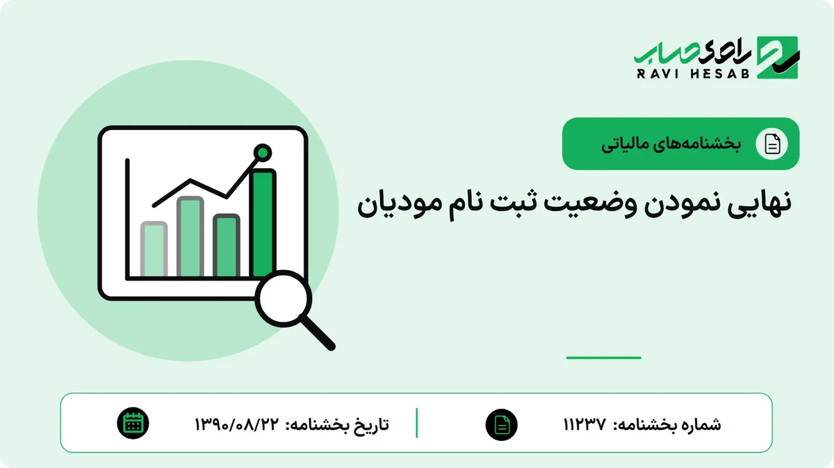 نهایی نمودن وضعیت ثبت نام مودیان
