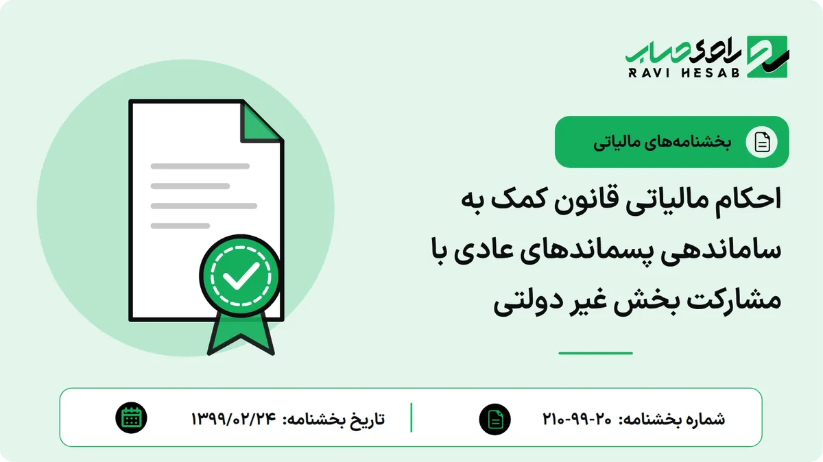 احکام مالیاتی قانون کمک به ساماندهی پسماندهای عادی با مشارکت بخش غیر دولتی
