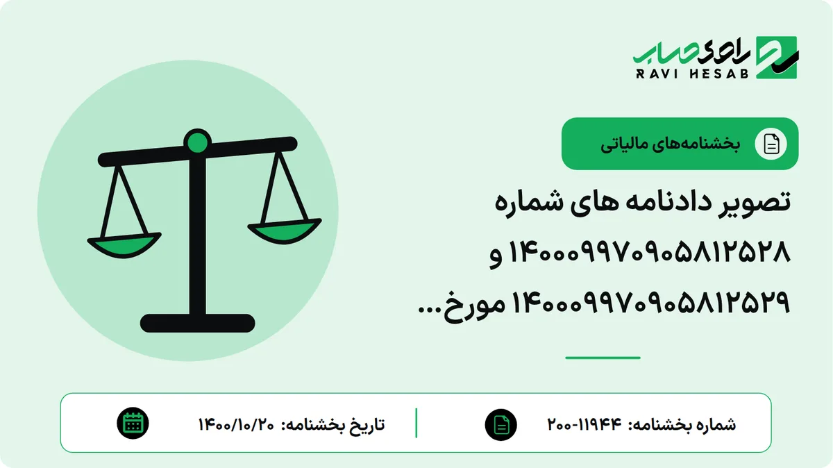 تصویر دادنامه های شماره 140009970905812528 و 140009970905812529 مورخ 1400/09/16 هیأت عمومی دیوان عدالت اداری مبنی بر ابطال رأی شماره 30/4/12830 مورخ 1372/11/09 هیأت عمومی شورای عالی مالیاتی