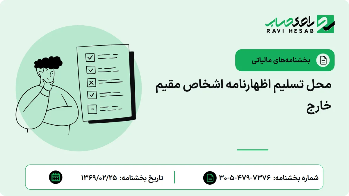 محل تسلیم اظهارنامه اشخاص مقیم خارج