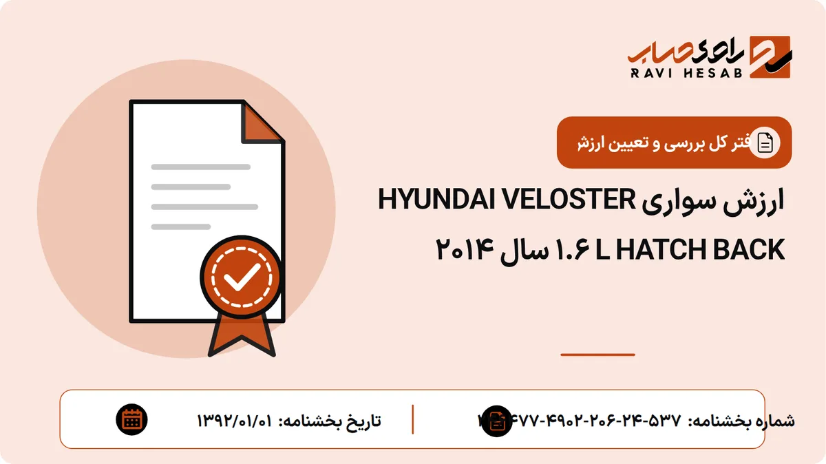 ارزش سواری HYUNDAI VELOSTER 1.6 L HATCH BACK سال 2014