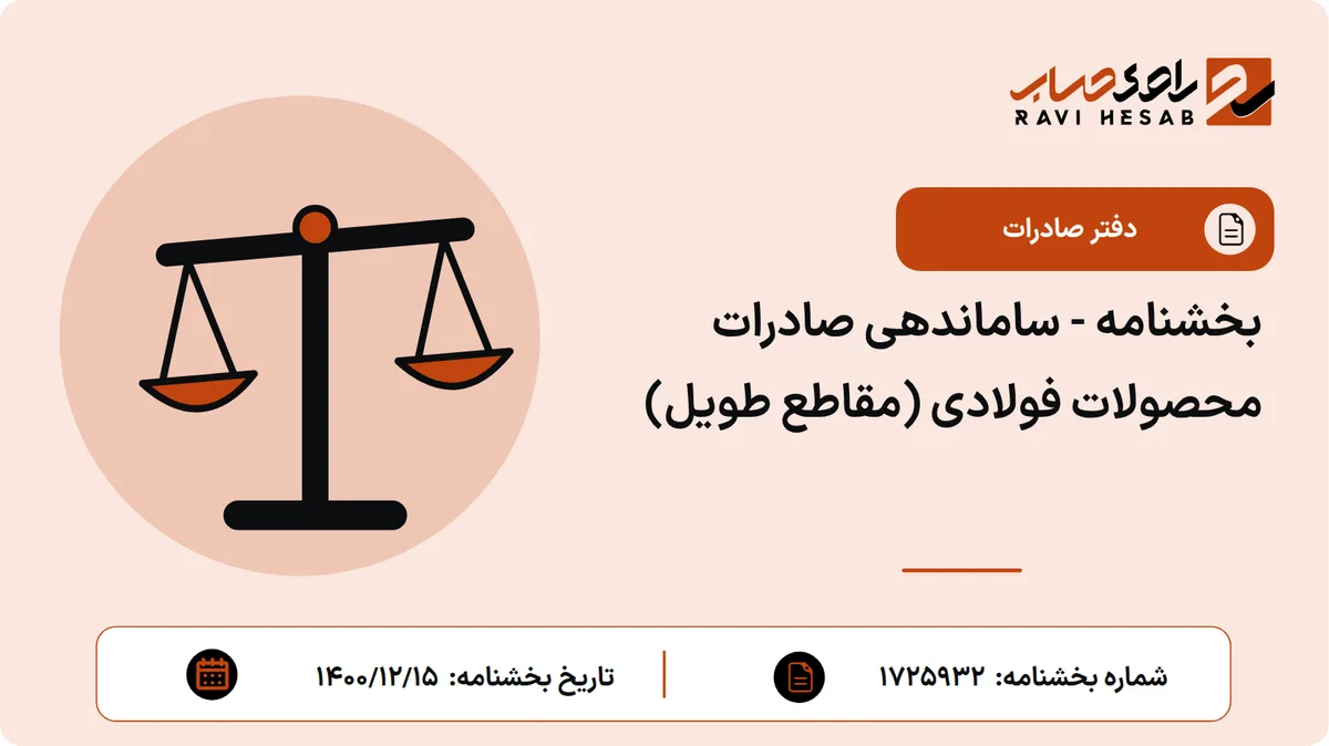 بخشنامه - ساماندهی صادرات محصولات فولادی (مقاطع طویل)