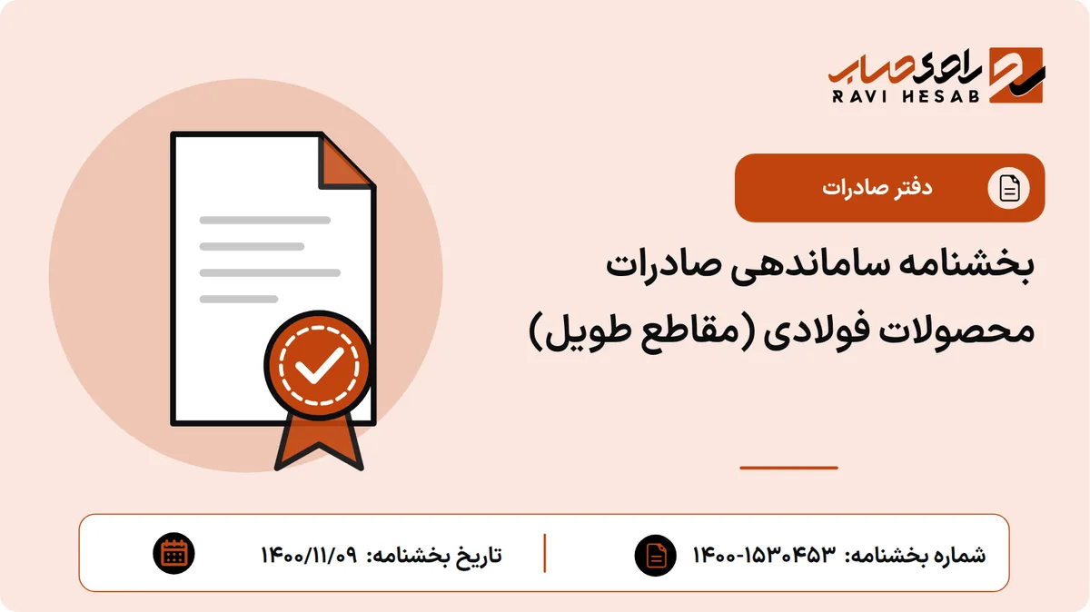 بخشنامه ساماندهی صادرات محصولات فولادی (مقاطع طویل)