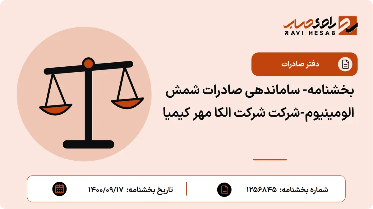 بخشنامه- ساماندهی صادرات شمش الومینیوم-شرکت شرکت الکا مهر کیمیا