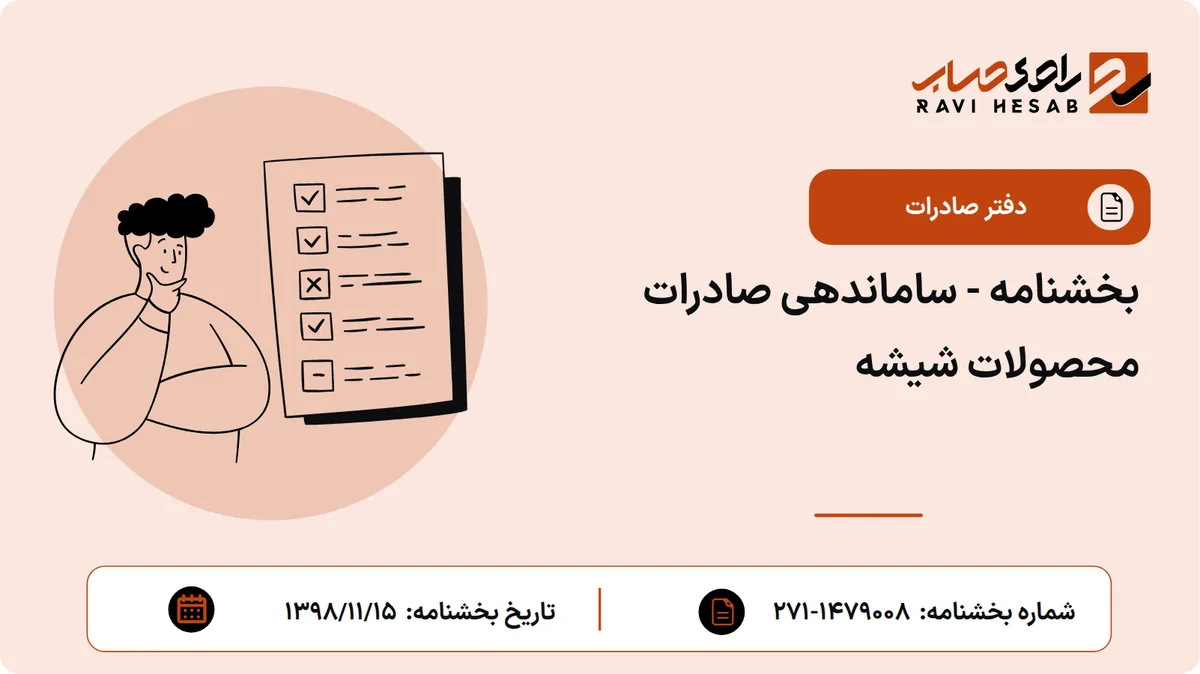 بخشنامه - ساماندهی صادرات محصولات شیشه