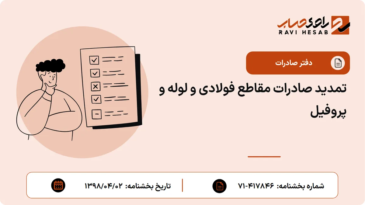 تمدید صادرات مقاطع فولادی و لوله و پروفیل