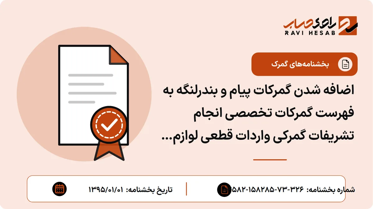 اضافه شدن گمرکات پیام و بندرلنگه به فهرست گمرکات تخصصی انجام تشریفات گمرکی واردات قطعی لوازم خانگی
