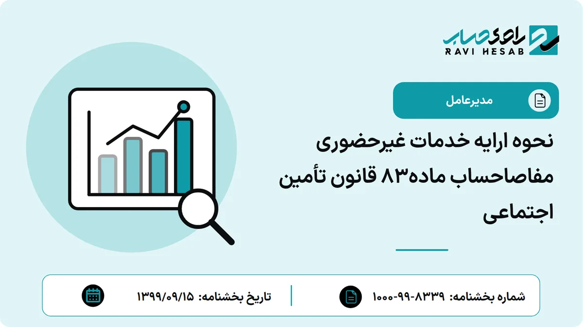 نحوه ارایه خدمات غیرحضوری مفاصاحساب ماده83 قانون تأمین اجتماعی