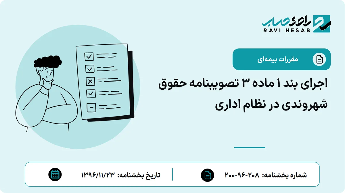 اجرای بند 1 ماده 3 تصویبنامه حقوق شهروندی در نظام اداری