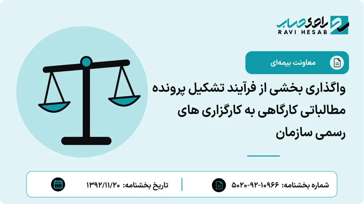 واگذاری بخشی از فرآیند تشکیل پرونده مطالباتی کارگاهی به کارگزاری های رسمی سازمان
