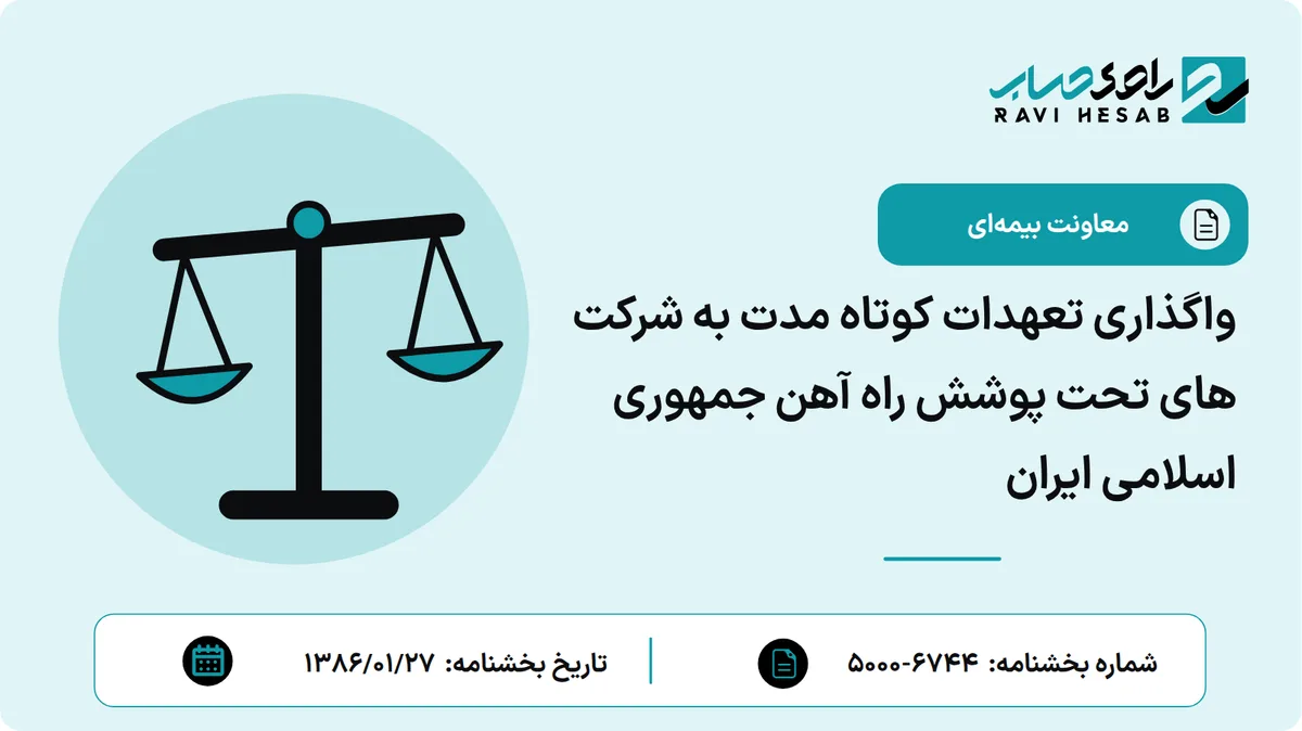 واگذاری تعهدات کوتاه مدت به شرکت های تحت پوشش راه آهن جمهوری اسلامی ایران