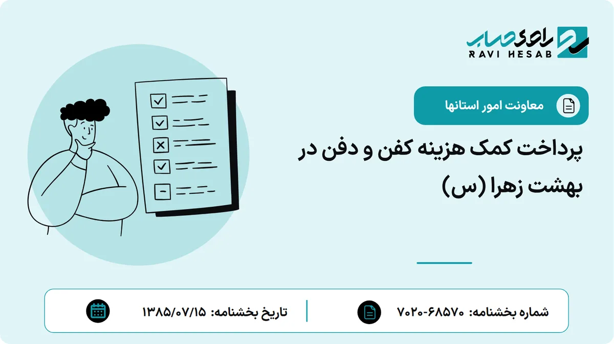 پرداخت کمک هزینه کفن و دفن در بهشت زهرا (س)