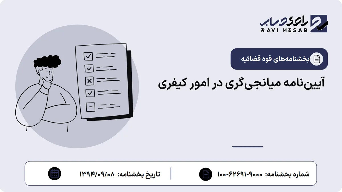 آییننامه میانجیگری در امور کیفری