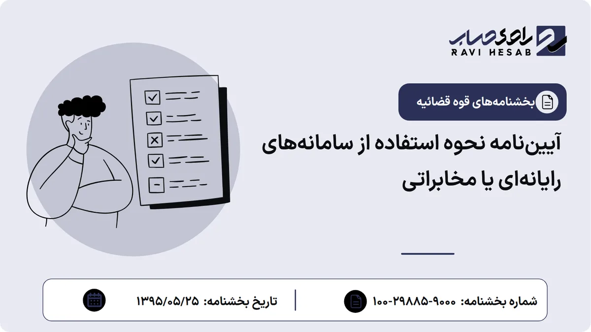 آییننامه نحوه استفاده از سامانههای رایانهای یا مخابراتی
