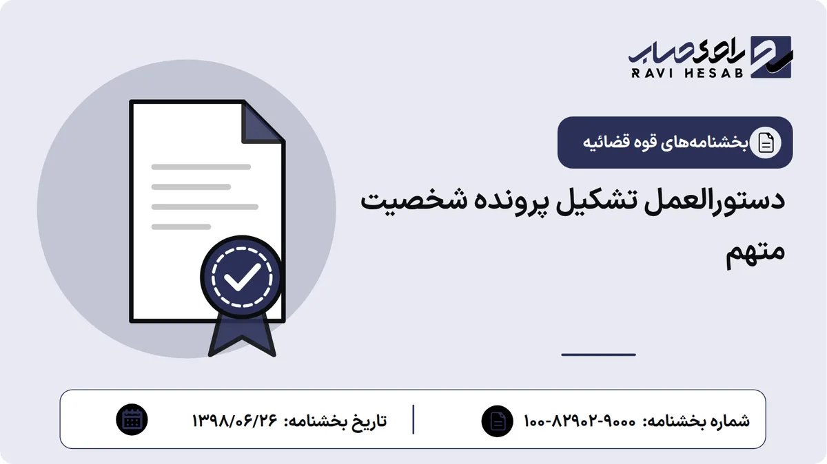 دستورالعمل تشکیل پرونده شخصیت متهم