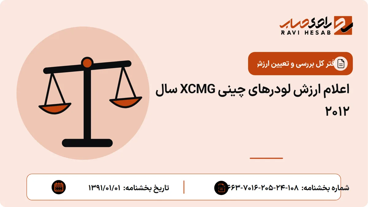 اعلام ارزش لودرهای چینی XCMG سال 2012