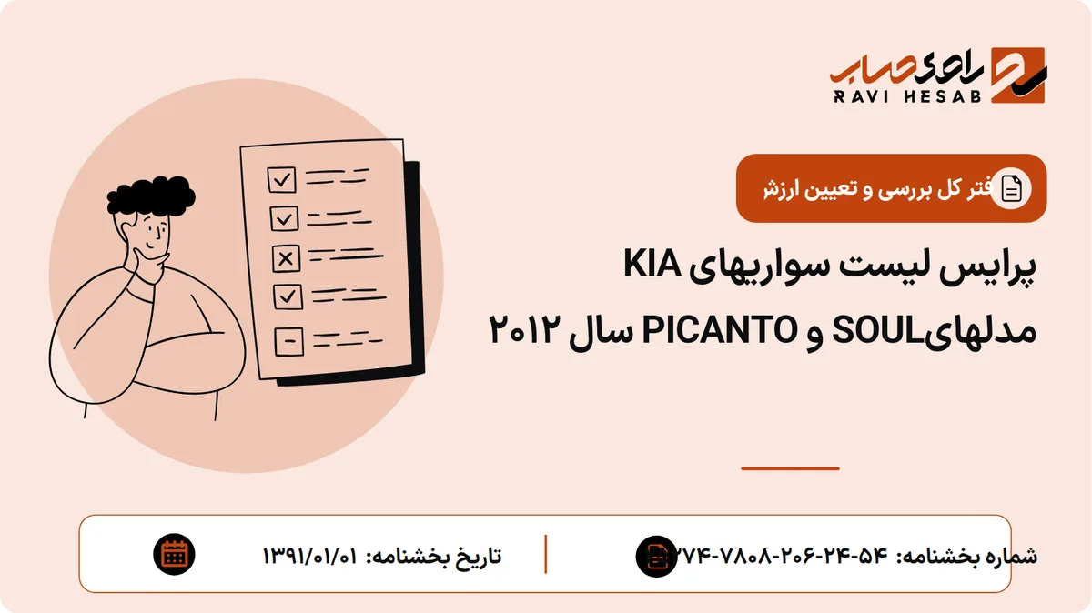 پرایس لیست سواریهای KIA مدلهایSOUL و PICANTO سال 2012
