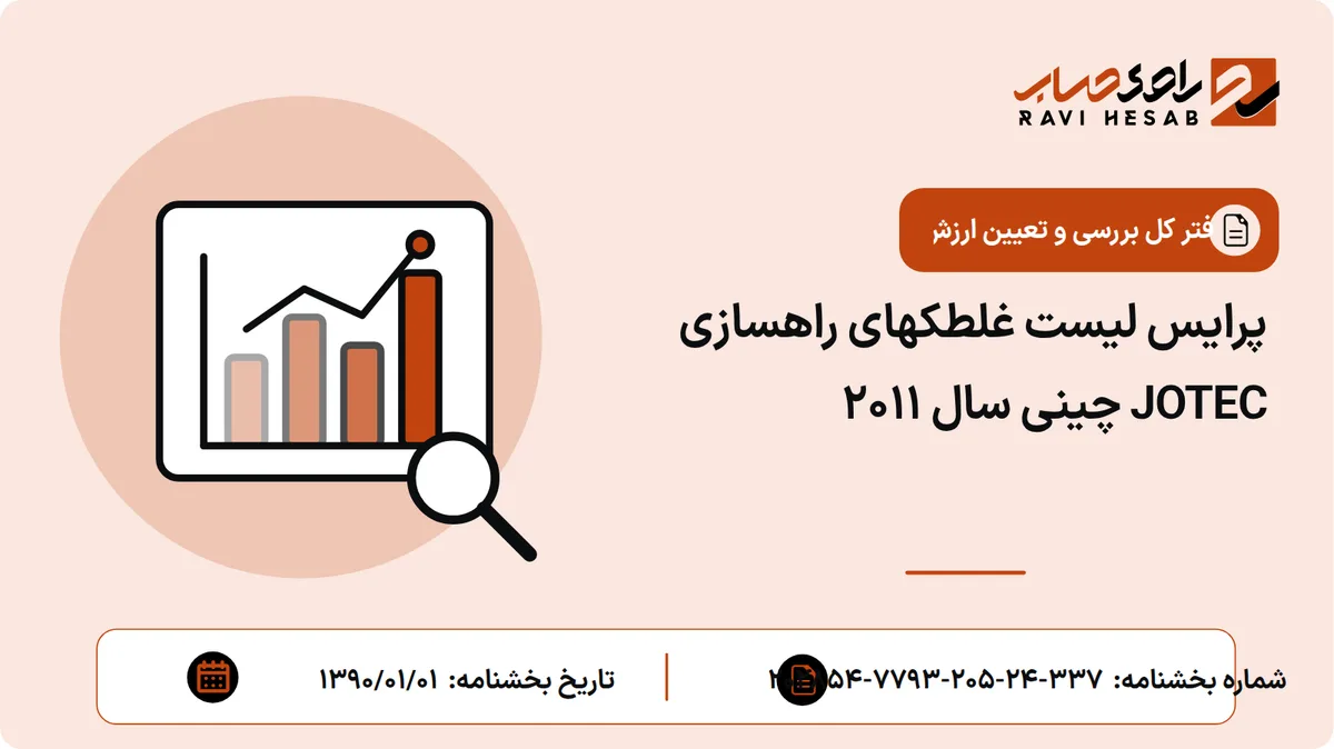 پرایس لیست غلطکهای راهسازی JOTEC چینی سال 2011