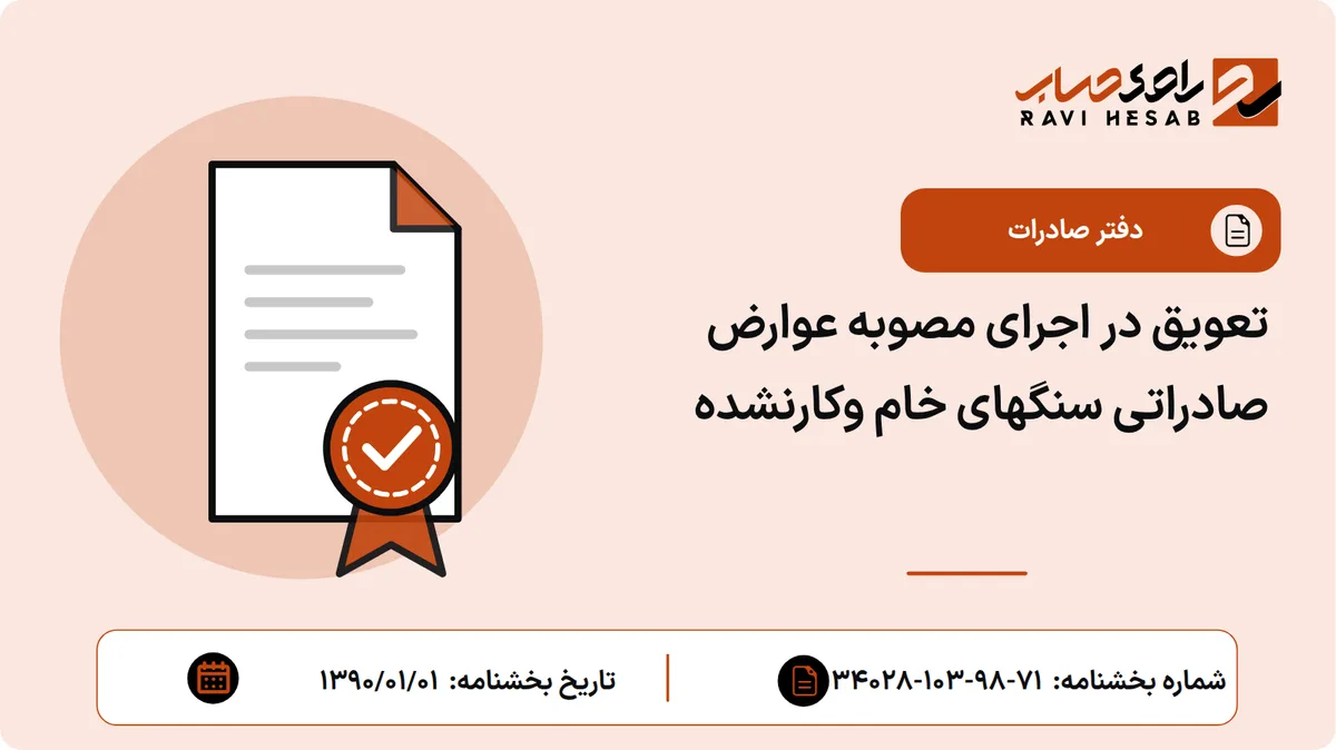 تعویق در اجرای مصوبه عوارض صادراتی سنگهای خام وکارنشده