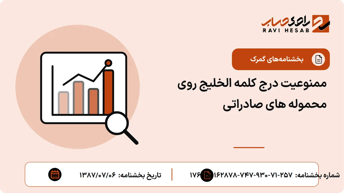 ممنوعیت درج کلمه الخلیج روی محموله های صادراتی