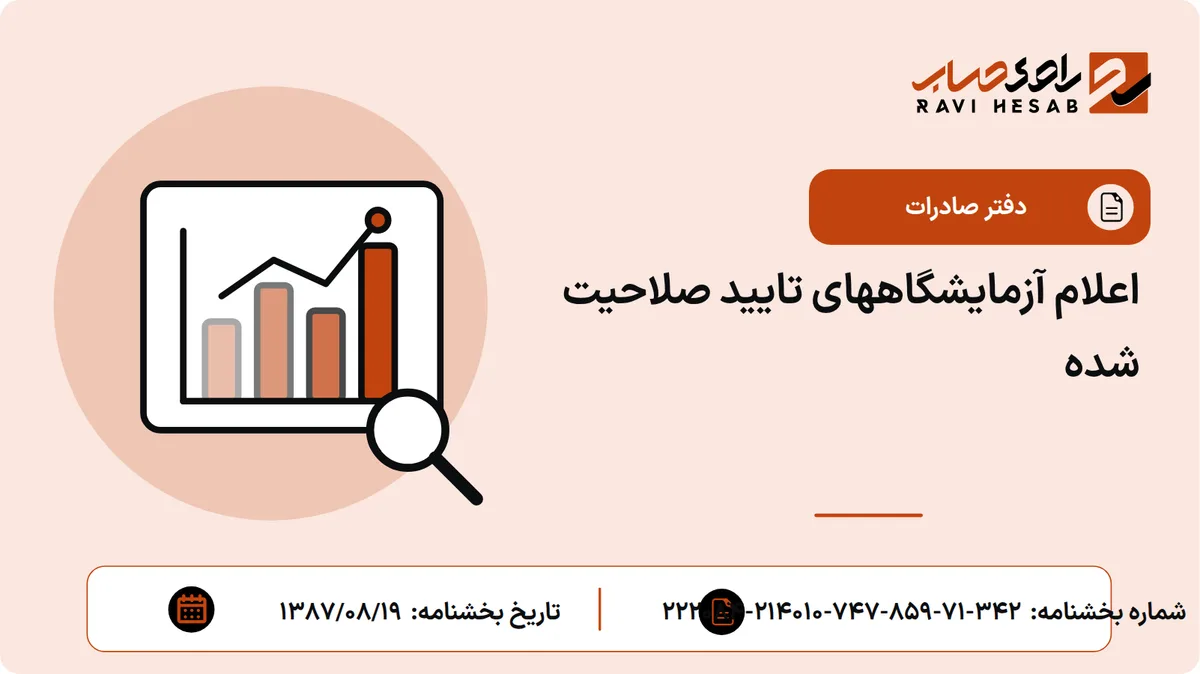اعلام آزمایشگاههای تایید صلاحیت شده