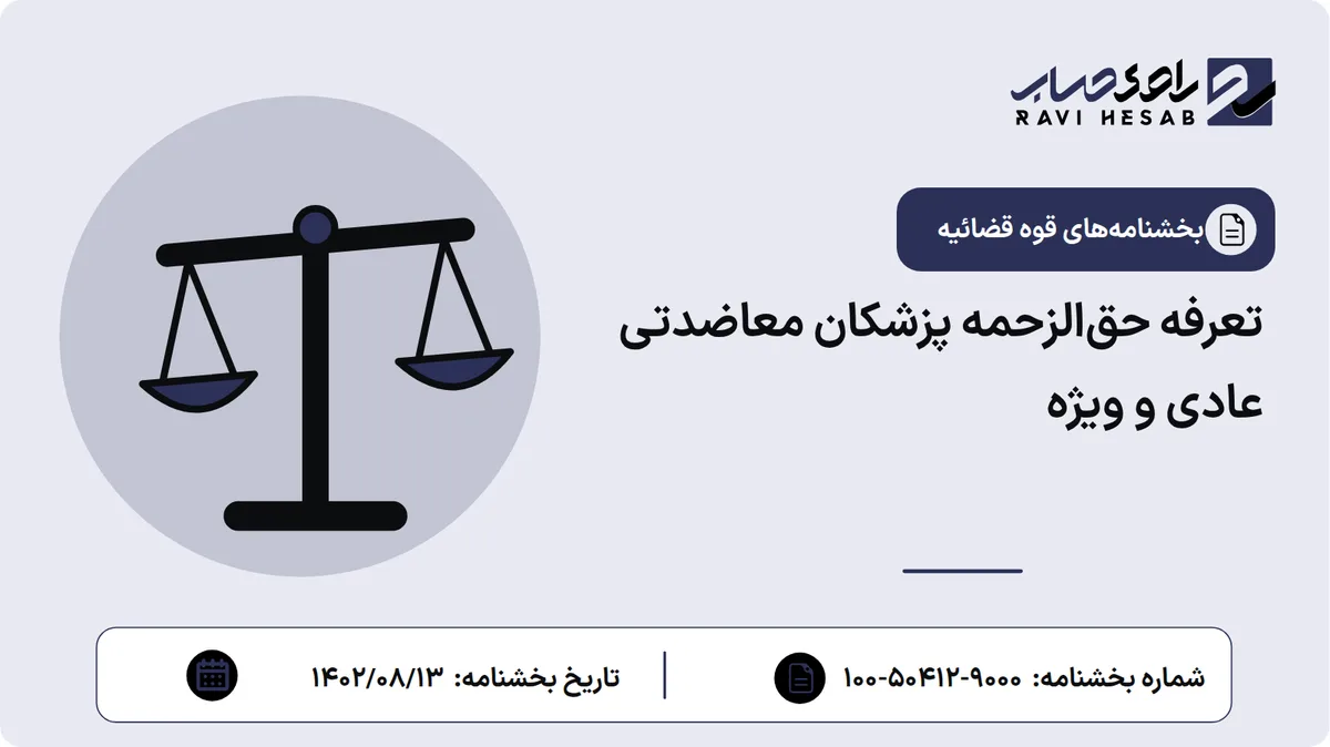 تعرفه حقالزحمه پزشکان معاضدتی عادی و ویژه