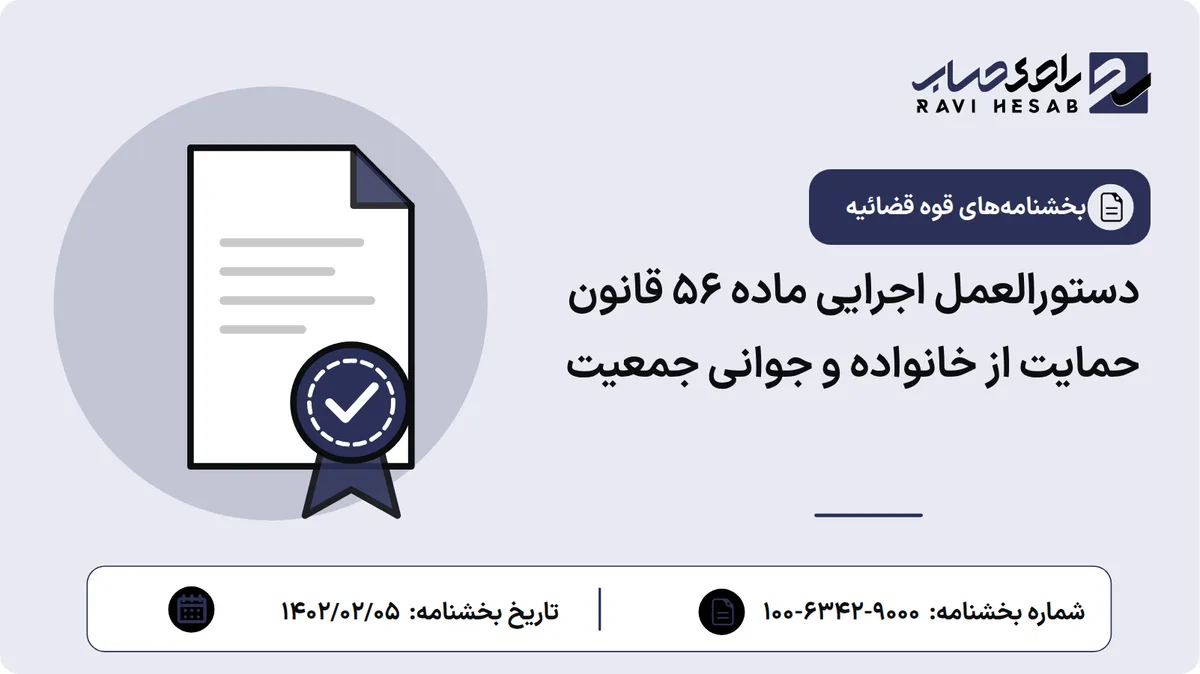 دستورالعمل اجرایی ماده ۵۶ قانون حمایت از خانواده و جوانی جمعیت