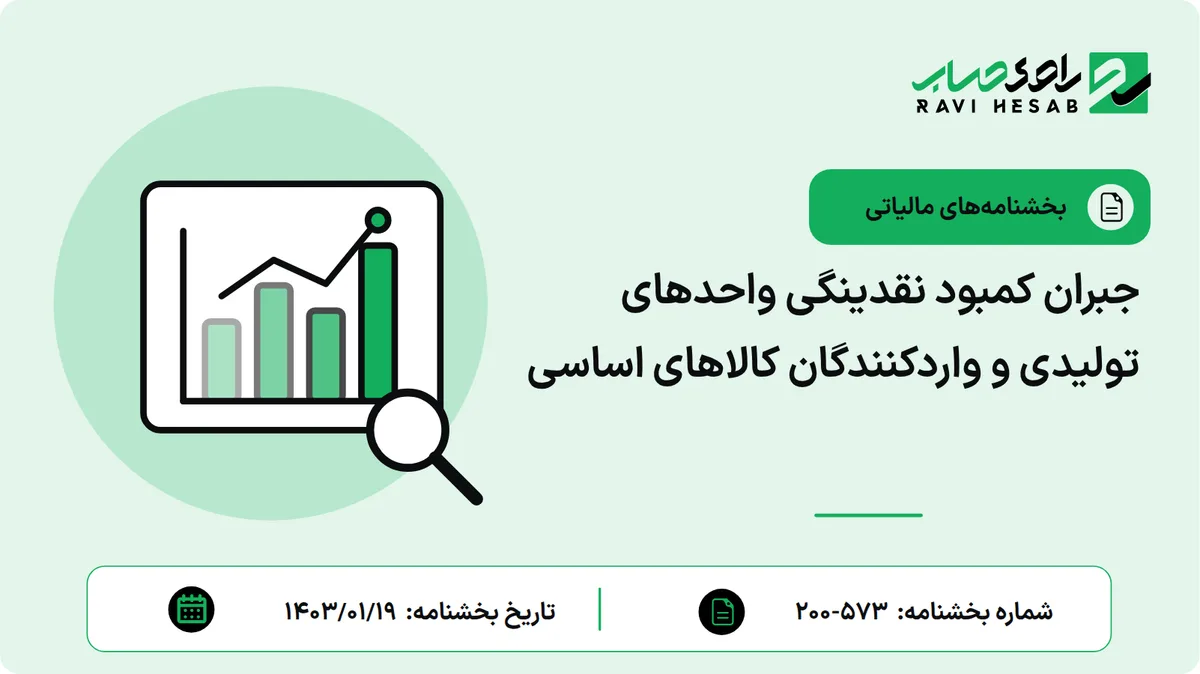 جبران کمبود نقدینگی واحدهای تولیدی و واردکنندگان کالاهای اساسی