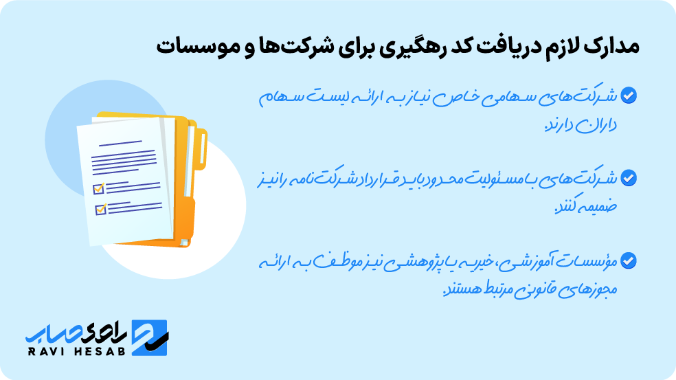 راهنمای جامع دریافت کد رهگیری مالیاتی برای شرکت‌ها و مؤسسات و مدارک مورد نیاز