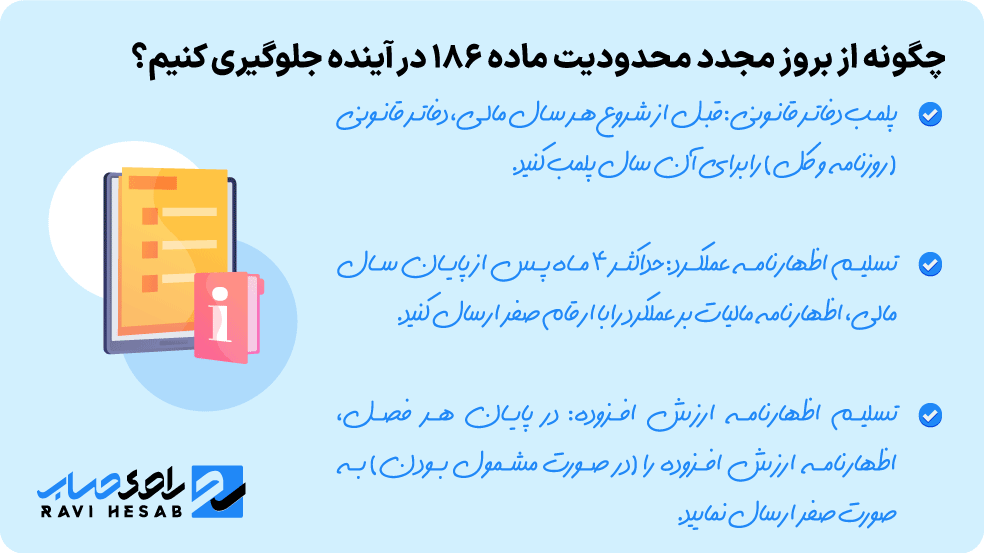 چگونه از بروز مجدد محدودیت ماده ۱۸۶ در آینده جلوگیری کنیم